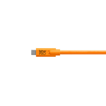 テザーツールズ CUC33R15-ORG テザープロ USBケーブル USB-C to 3.0 Micro-B Right Angle 4.6m オレンジ