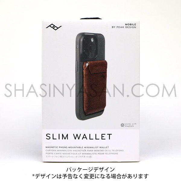 《在庫限り特価品》 ピークデザイン M-WA-AA-RD-1 スリムウォレット レッドウッド