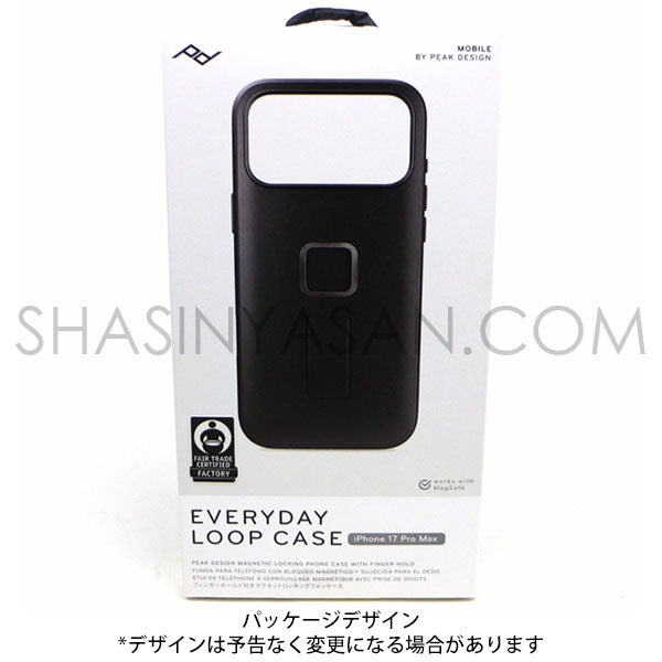 ピークデザイン M-LC-CE-BK-1 エブリデイループケース iPhone17ProMax専用 ブラック / クラリーノ