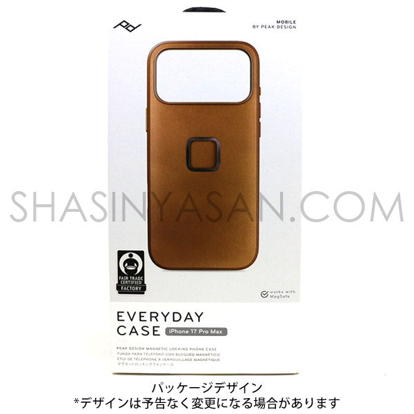 ピークデザイン M-MC-CE-BR-1 エブリデイケース iPhone17ProMax専用 タン / クラリーノ