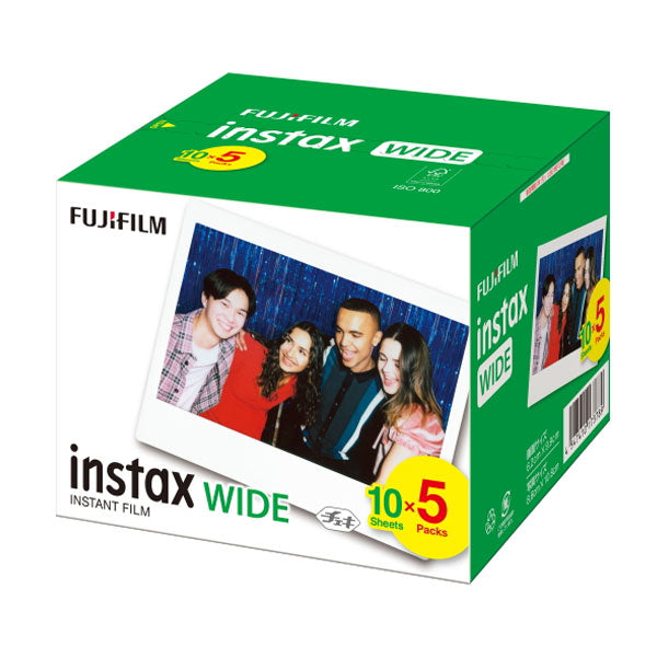 フジフイルム チェキワイド用インスタントカラーフィルム instax WIDE K R5 5パック(10枚入×5)