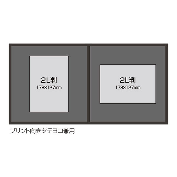ナカバヤシ VM2L-301-P 写真台紙 2L判 2面 ピンク