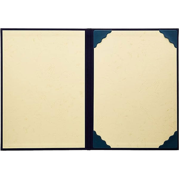 ナカバヤシ FSS-B5-B 証書ファイル スエード B5 紺