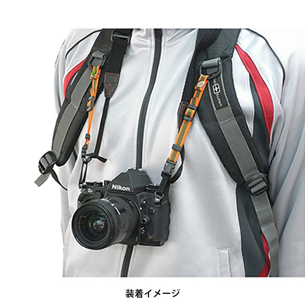 ユーエヌ UNX-5802 登山用TKストラップ オレンジ/モスグリーン