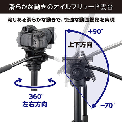 ベルボン FHD-63 フリュード雲台 軽量ミラーレスカメラ＋望遠レンズ向け