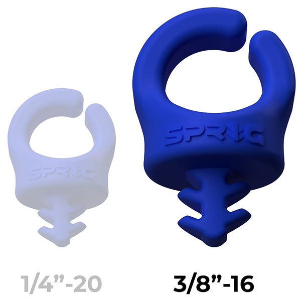 スプリッグ Sprig S3PK-1438-BL ケーブルホルダー 1/4インチネジ穴用2個+3/8インチネジ穴用1個入 ブルー