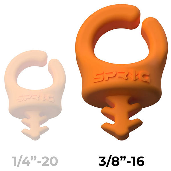 スプリッグ Sprig S3PK-1438-O ケーブルホルダー 1/4インチネジ穴用2個+3/8インチネジ穴用1個入 オレンジ