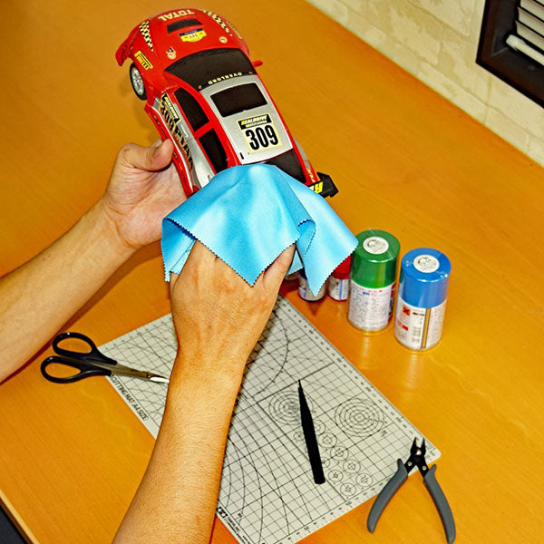 エツミ VE-7779 ビルダーズ クリーンクロス 20X20cm ライトブルー