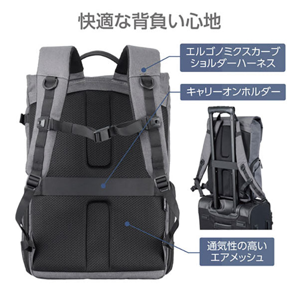 ハクバ SP-CT05FPBP12GY プラスシェル シティ フラップバックパック12 G05 グレー