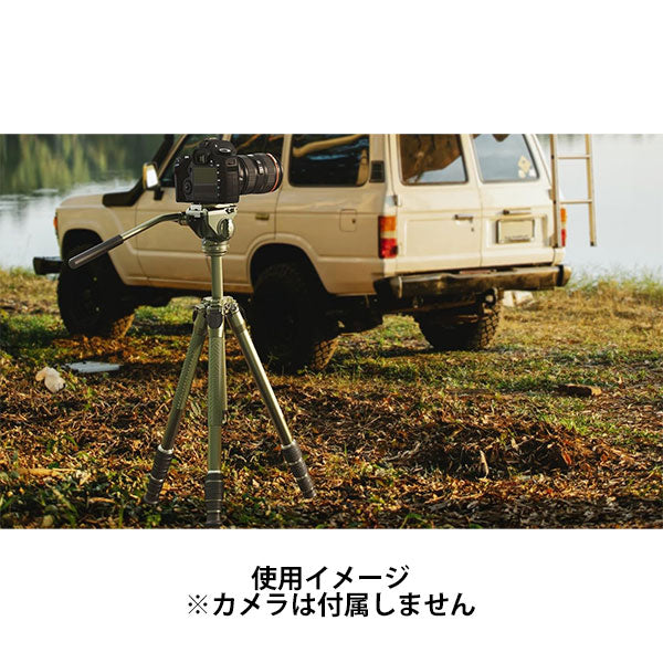 SIRUI CT04+CT5-JP アルミニウム三脚 4段 ビデオ雲台セット グリーン