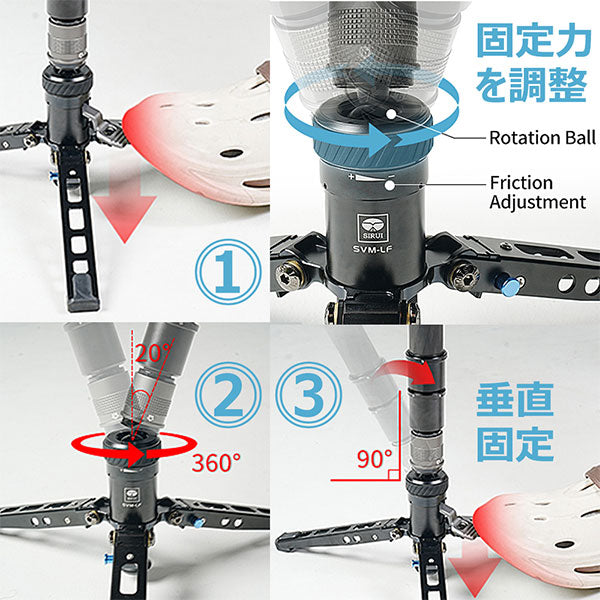 SIRUI SVM-LF-JP ラピッドシステム自立型3段一脚用脚部(ペダル式)