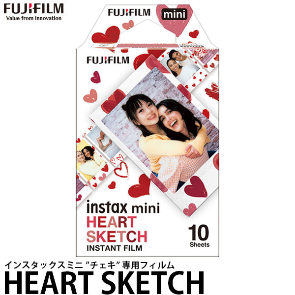 フジフイルム チェキフィルム instax mini ハートスケッチ