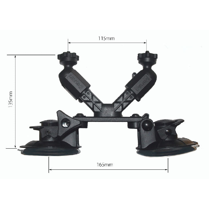 DELKIN DDFG-X-DUAL Fat Gecko Xマウント 2ヘッド2点支持吸盤式カメラマウント