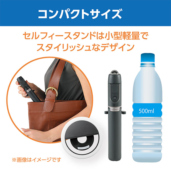 ハクバ DSSLLTSTBK セルフィースタンド LEDリングライトセット ブラック