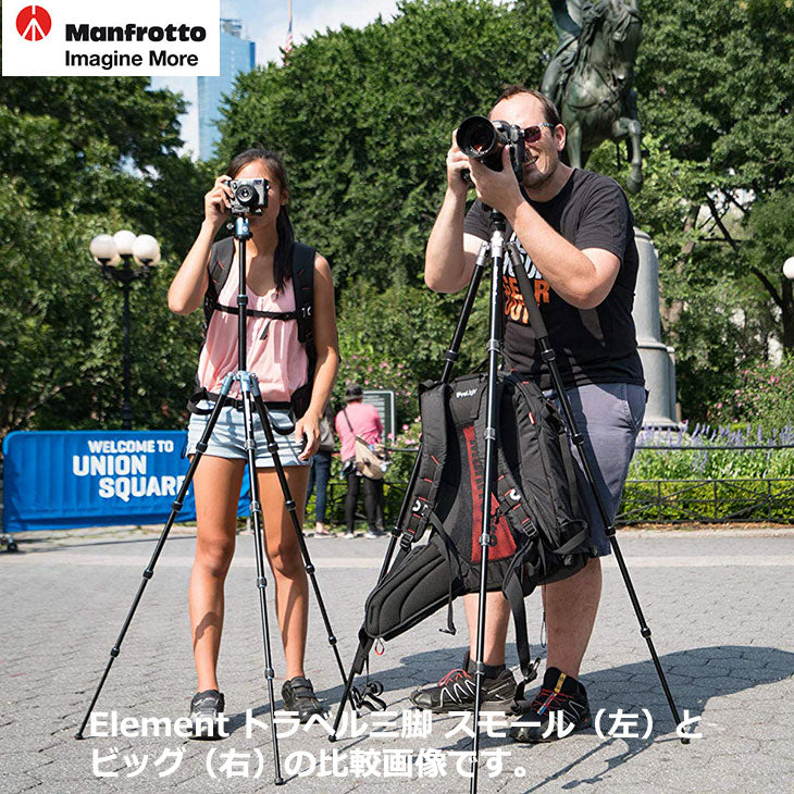 《2年延長保証付》 マンフロット MKELES5CF-BH Elementトラベル三脚 スモール カーボン