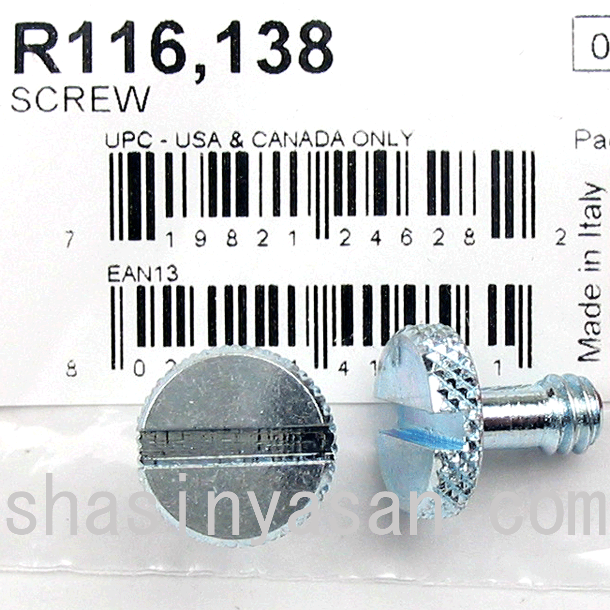 マンフロット スペアパーツ R116.138 SET 2 VITI 1/4” (同じ大きさのネジが2本入り) ※欠品:ご注文より、約3ヶ月かかります