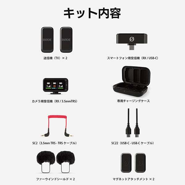 RODE WIMICROCKIT ワイヤレスマイクロ 超小型ワイヤレスマイクシステム カメラキット
