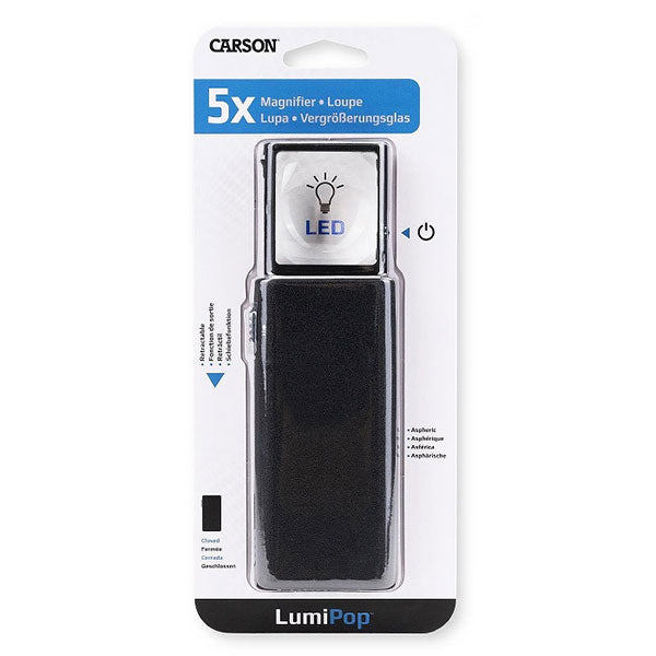 エツミ カーソン CARSON-LP-66 LED付5倍非球面レンズマグニファイア収納 拡大鏡 ルーペ