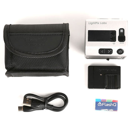 LightPix Labs フラッシュQ FM2 小型クリップオンフラッシュ GN20 シルバー