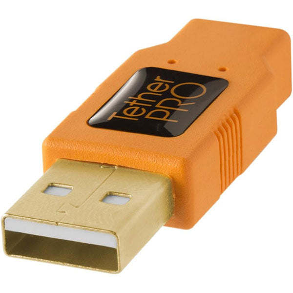 テザーツールズ CU5430-ORG テザープロ USBケーブル USB 2.0 to Micro-B 5-Pin 4.6m オレンジ
