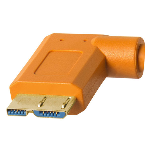 テザーツールズ CU61RT15-ORG テザープロ USB3.0スーパースピード マイクロBライトアングルケーブル 4.6m オレンジ ※欠品：ご注文後、約1.5ヶ月かかます