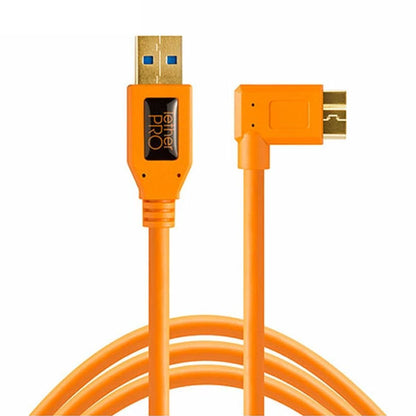テザーツールズ CU61RT15-ORG テザープロ USB3.0スーパースピード マイクロBライトアングルケーブル 4.6m オレンジ ※欠品：ご注文後、約1.5ヶ月かかます