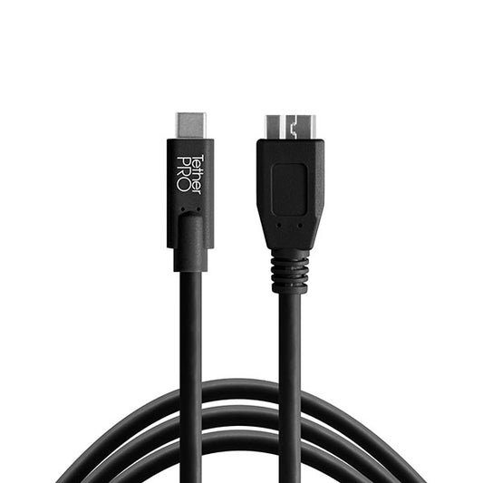 テザーツールズ CUC3315-BLK テザープロ USBケーブル USB-C to 3.0 Micro-B 4.6m ブラック