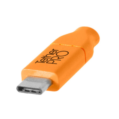 テザーツールズ CUC2615-ORG テザープロ USBケーブル USB-C to 2.0 Mini-B 8-Pin 4.6m オレンジ