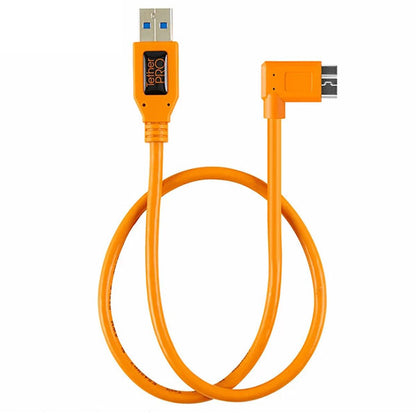 テザーツールズ CU61RT02-ORG テザープロ ライト アングル アダプター USB 3.0 to USB 3.0 micro-B 5-pin オレンジ