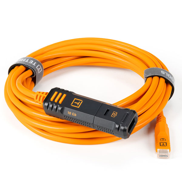テザーツールズ TBP3G2-ORG テザープロ オプティマ 10G USB-Cロッキングエクステンションケーブル 4.8m オレンジ ※ご注文後、約1.5ヶ月かかります