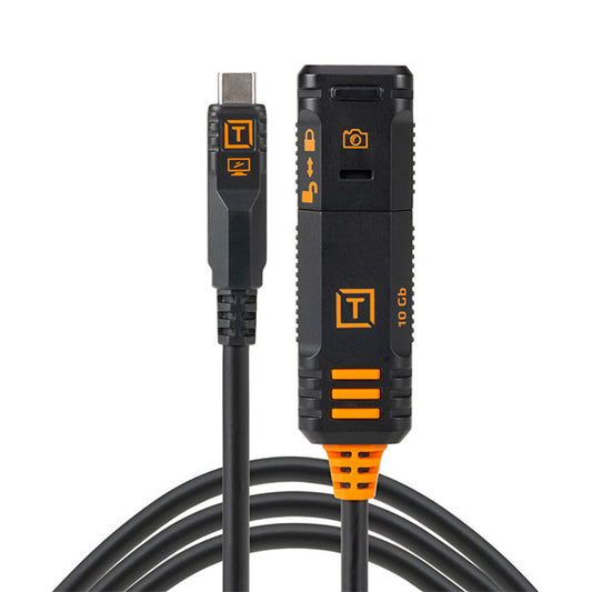 テザーツールズ TBP3G2-BLK テザープロ オプティマ 10G USB-Cロッキングエクステンションケーブル 4.8m ブラック