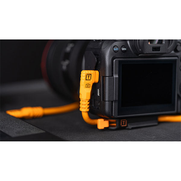 テザーツールズ CUC10RTG2B-ORG テザープロ オプティマ 10G USB-Cケーブル ライトアングル 3m オレンジ