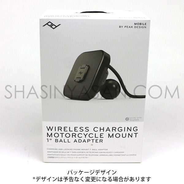 ピークデザイン M-MM-AE-BK-1 ワイヤレスチャージング モーターサイクルマウント 1インチボールアダプター