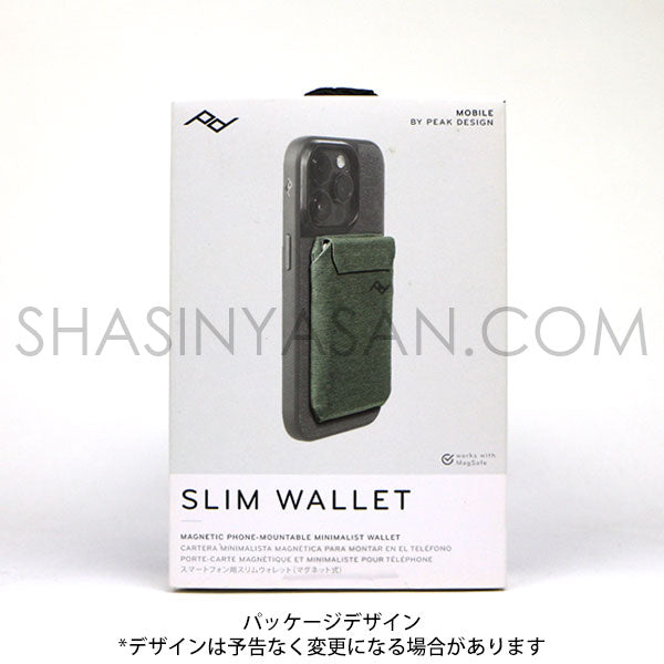 《在庫限り》 ピークデザイン M-WA-AA-SG-1 スリムウォレット セージ