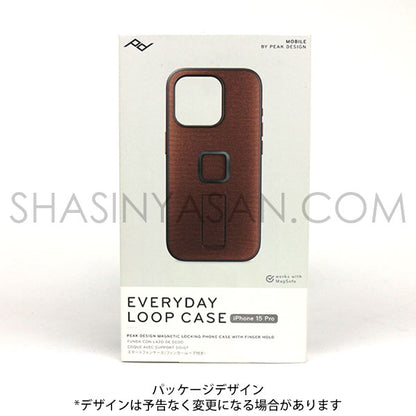 ピークデザイン M-LC-BK-RD-2 エブリデイループケース iPhone15Pro用 V2 レッドウッド
