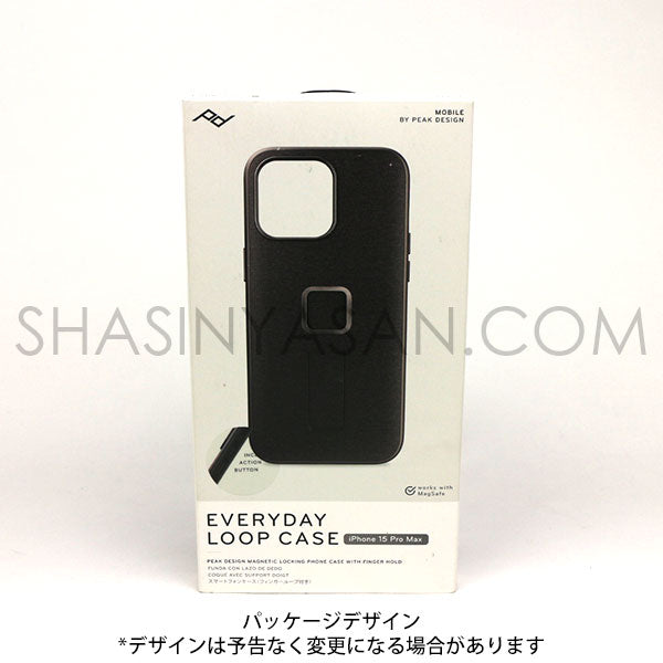 ピークデザイン M-LC-BL-CH-2 エブリデイループケース iPhone15ProMax用 V2 チャコール