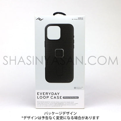 ピークデザイン M-LC-BV-CH-1 エブリデイループケース iPhone16ProMax用 チャコール / ナイロンキャンバス