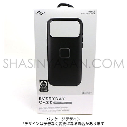 ピークデザイン M-MC-CE-BK-1 エブリデイケース iPhone17ProMax専用 ブラック / クラリーノ