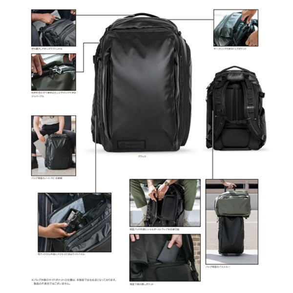 《特価品》ワンダード TR35-BK-PEB-1 トランジットバックパック エッセンシャルカメラキューブ付き 35L ブラック