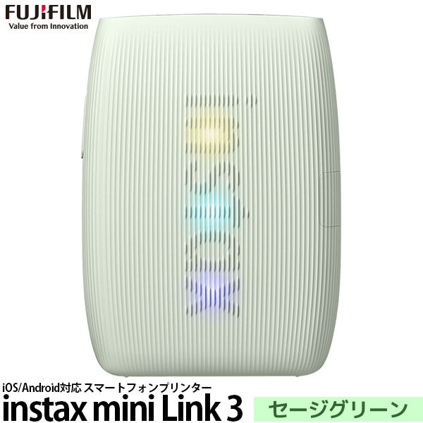 フジフイルム チェキ instax mini Link 3 スマホプリンター セージグリーン 期間限定フィルム10枚付