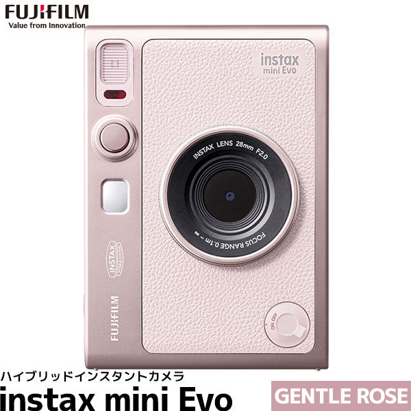 フジフイルム チェキ instax mini Evo GENTLE ROSE ハイブリッドインスタントカメラ