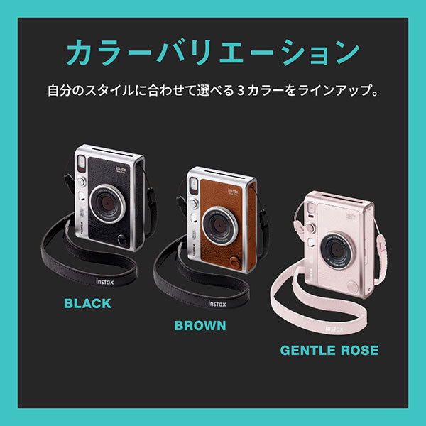 フジフイルム チェキ instax mini Evo GENTLE ROSE ハイブリッドインスタントカメラ