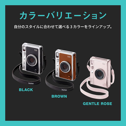 フジフイルム チェキ instax mini Evo GENTLE ROSE ハイブリッドインスタントカメラ