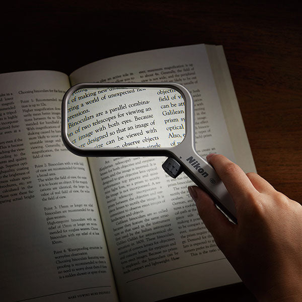 ニコン 読書用ルーペ L1-4D 1.5倍 LED照明付 ライトグレイ
