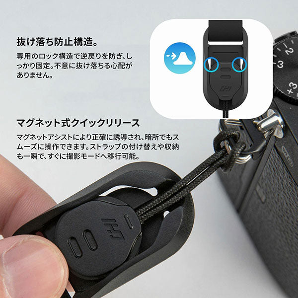 CHI JLH04A Levo ハンドストラップ カメラストラップ  スチールグレー