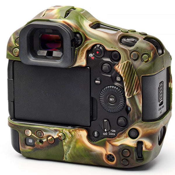 ジャパンホビーツール シリコンカメラケース イージーカバー Canon EOS R1用 液晶保護フィルム付 カモフラージュ