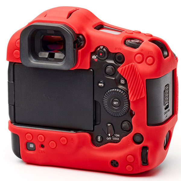 ジャパンホビーツール シリコンカメラケース イージーカバー Canon EOS R1用 液晶保護フィルム付 レッド