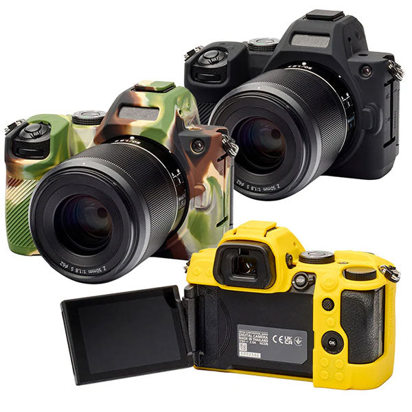 ジャパンホビーツール シリコンカメラケース イージーカバー Nikon Z5 II用 ブラック 液晶保護フィルム付 【メール便 送料無料】