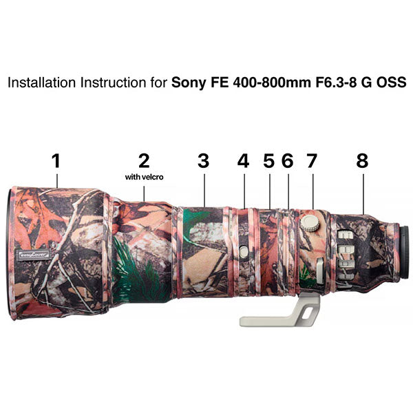 ジャパンホビーツール イージーカバー レンズオーク SONY FE400-800mm F6.3-8 G OSS用 フォレストカモフラージュ 【メール便 送料無料】