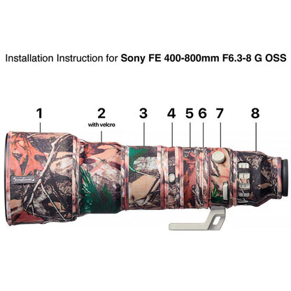 ジャパンホビーツール イージーカバー レンズオーク SONY FE400-800mm F6.3-8 G OSS用 フォレストカモフラージュ 【メール便 送料無料】